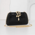 Snake-Print Evening Tote