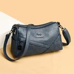 Nouveau sac à bandoulière en cuir souple de grande capacité